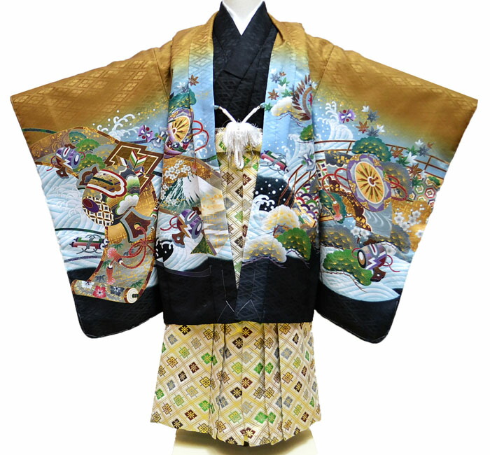 楽天市場】七五三 753 着物 男の子 袴 セット 3歳羽織袴 フルセット 鷹