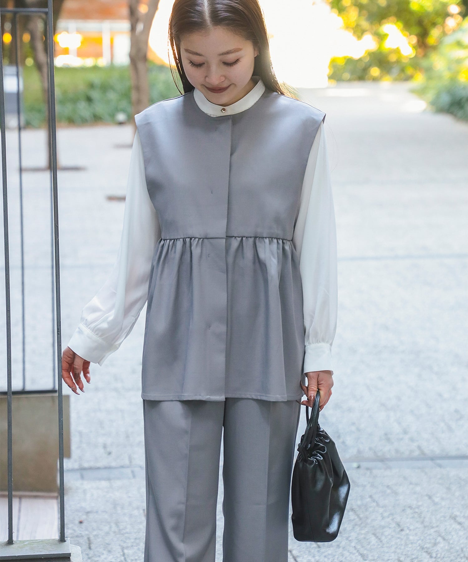 BEAMS HEART｜ 【ワンサイズ/イージーケア】ペプラム ベスト * パンツ