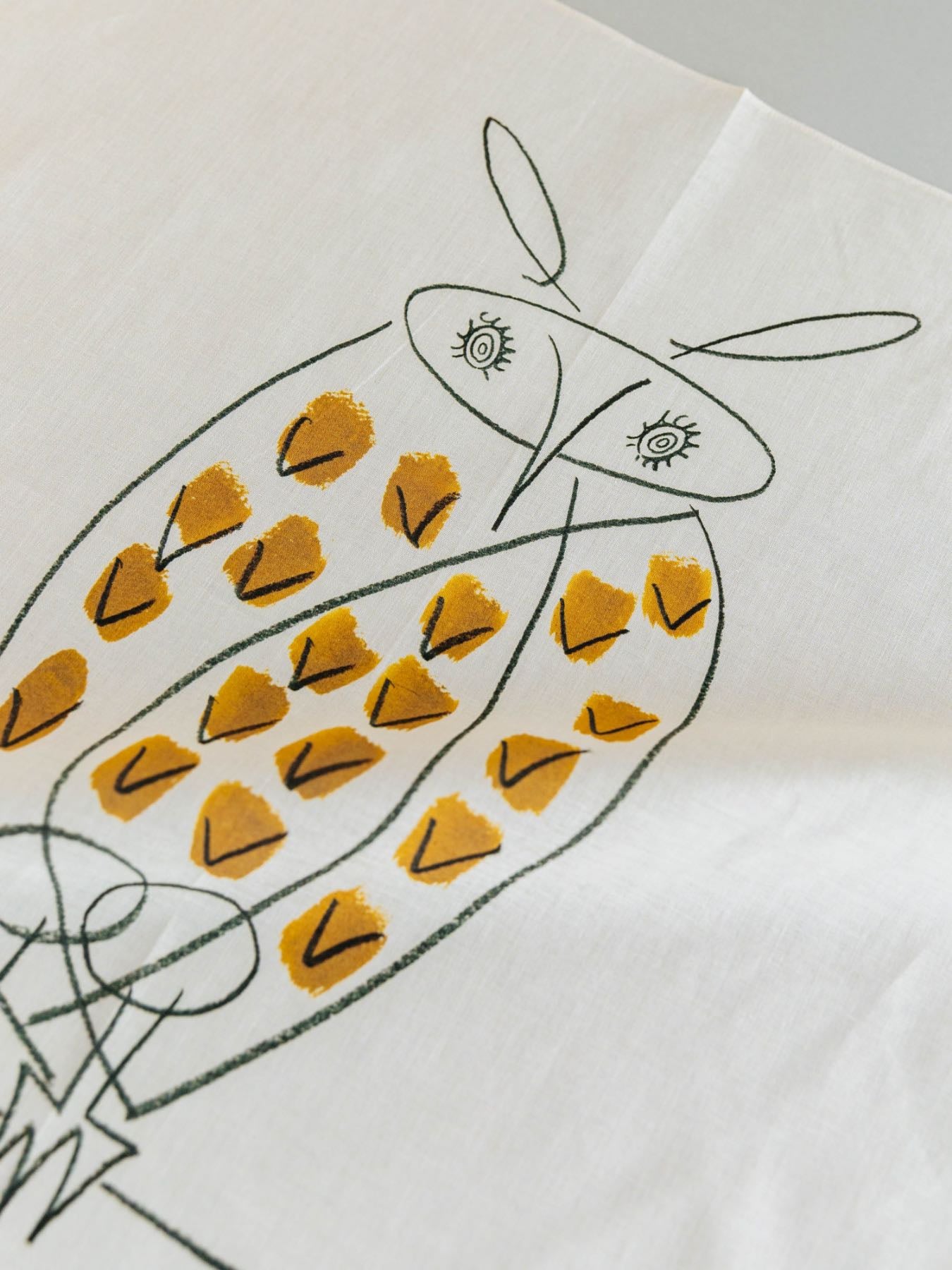 山口一郎 ハンカチ／フクロウ｜ハンカチ・靴下｜オルネ ド フォイユ