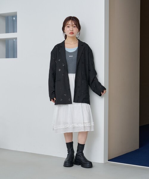 Kastane（カスタネ） ジャケット テーラードジャケット ビジュー