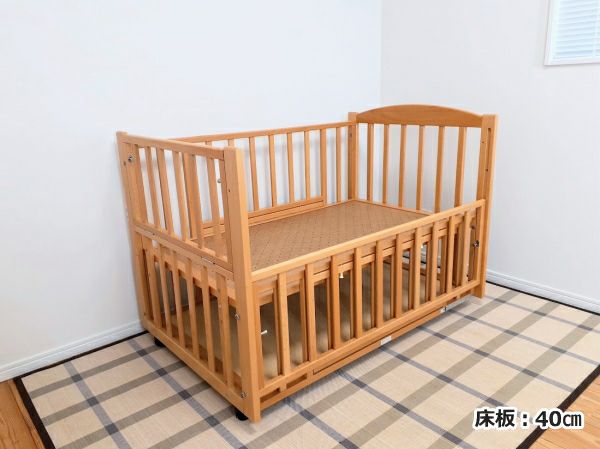 ツーオープンベッド b-side（ビーサイド）【ホワイト】 | ベビーベッド