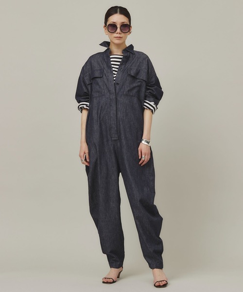 Curensology新品タグ付カレンソロジー ストレッチデニム 黒 紺40 新品