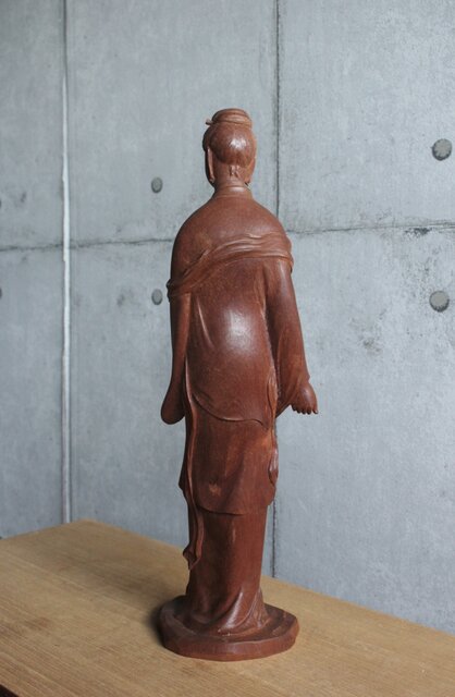 太田南海 観音像木彫 X607｜骨董店 のびる 古美術 骨董 和風建具 蔵戸