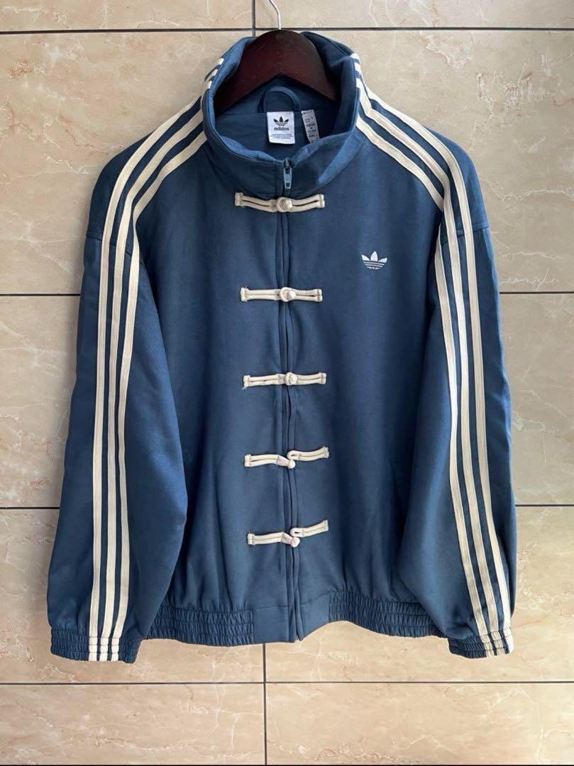 Size M】Adidas Chinese Limited Snake Year Truck Jacket Blue Unisex