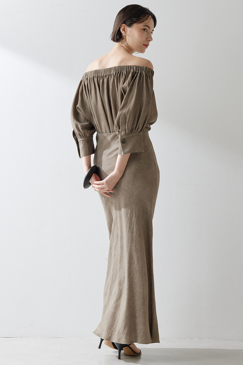 Whim Gazette(ウィム ガゼット)｜ツイル顔料染めスカート/モカ の通販