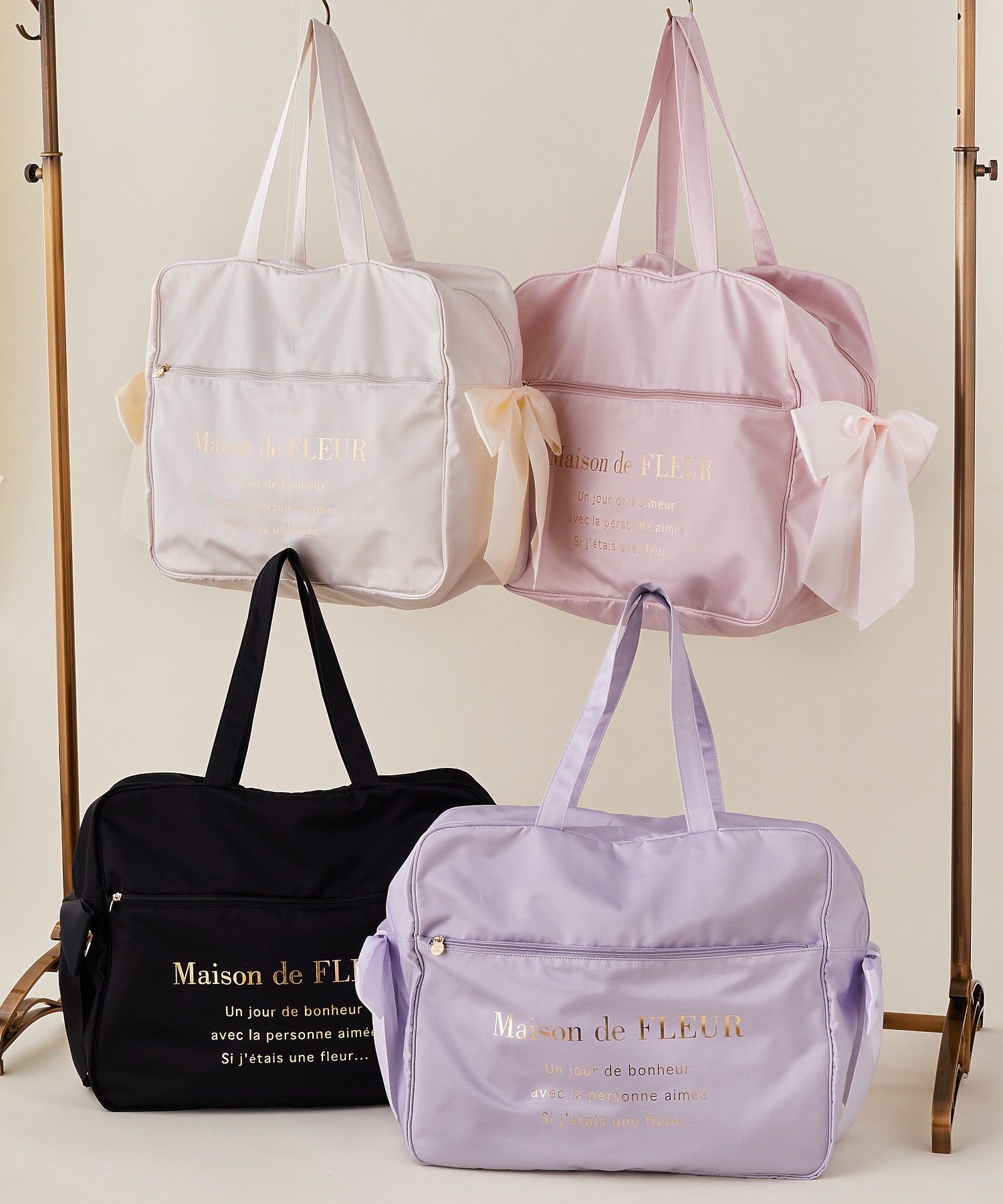 サテンキャリーオンバッグ/Maison de FLEUR（メゾン ド フルール）の