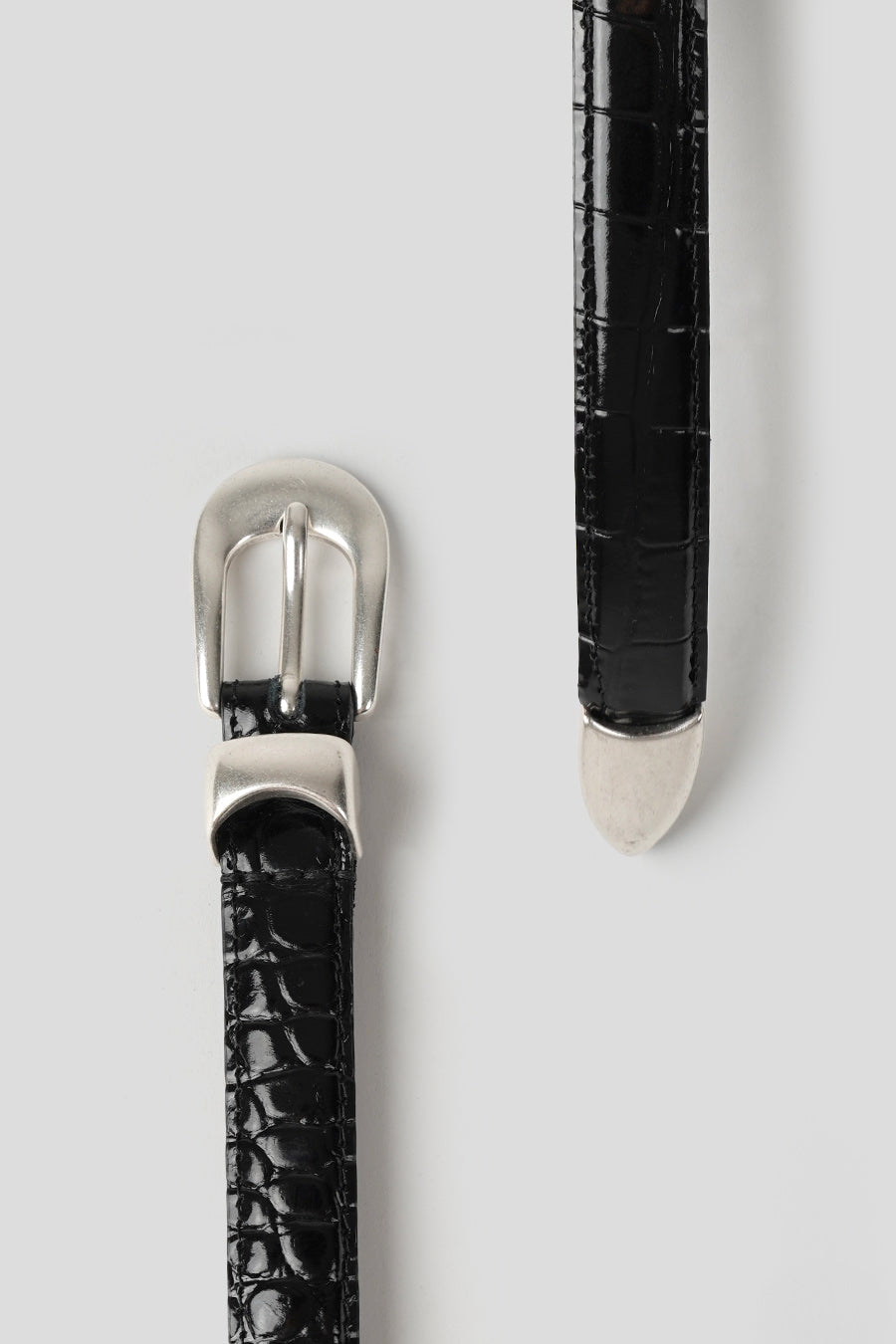 OUR LEGACY 2CM BELT クロコダイル 80 Our Legacy - Belt 2 cm Black