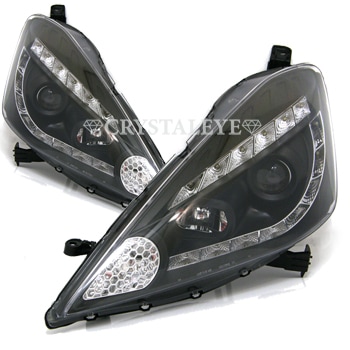 フィット FIT GE6～9 LEDプロジェクターヘッドライトV3(ブラック）前期