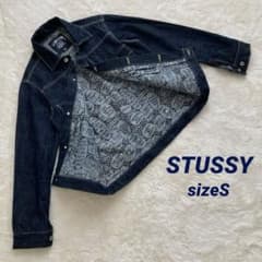 大人気！STUSSY ステューシー デニムジャケット インディゴブルー S