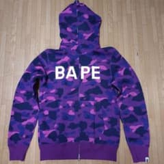 A BATHING APE ラインストーン 迷彩パープルМサイズ 新品 - メルカリ