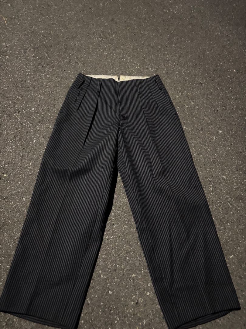 90s ストライプ　スラックス　極太　極厚　シティ　 針真珠 90s ストライプ スラックス 極太 極厚 シティ 針真珠