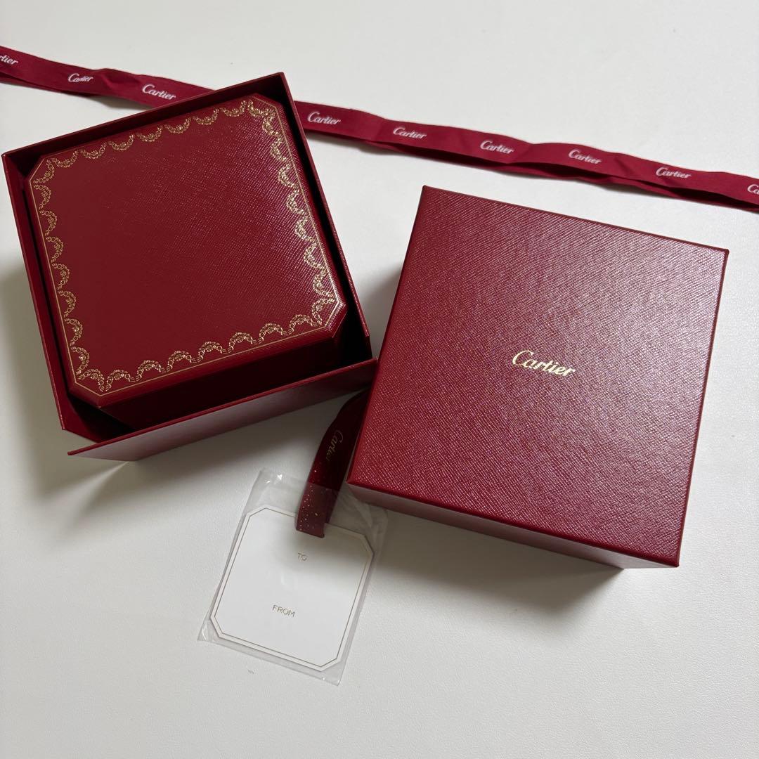 極美品 カルティエ バングル ブレスレット ケース 空箱 現行品 リボン付き