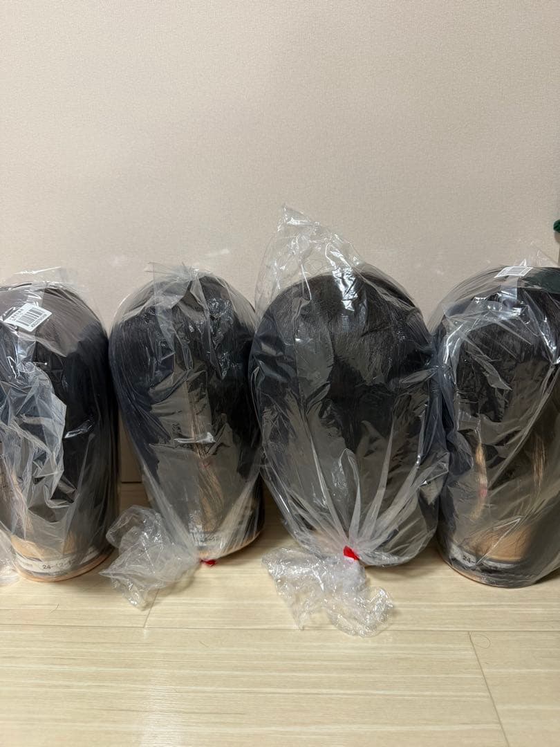 Natural Life 新品未使用 国家試験カットウィッグ ×4 国家試験練習用ウイッグ S-27 (メイク有りタイプ・人毛100%)【3日間