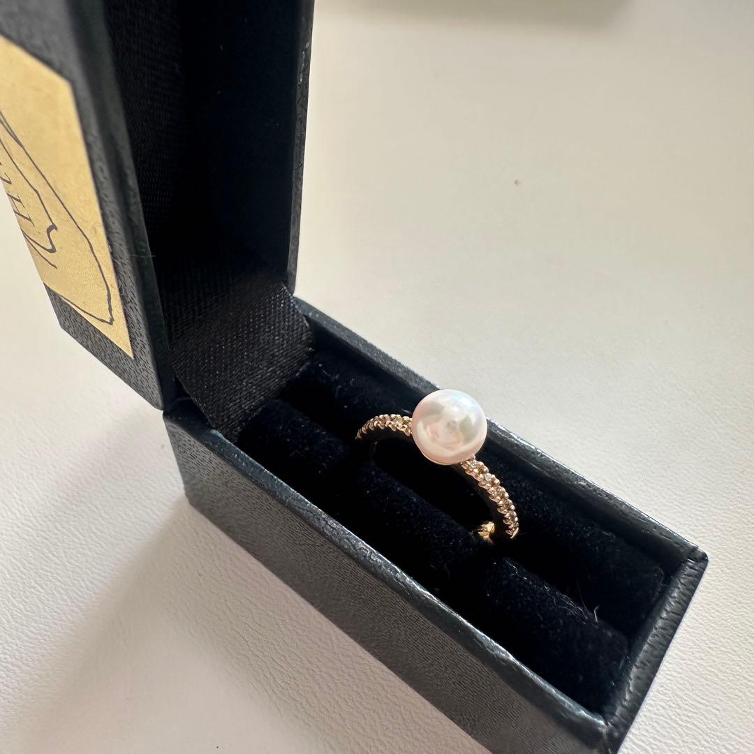 hirotaka アコヤパールダイヤモンドイヤーカフ【極美品】 アコヤパール ダイヤモンド イヤーカフ