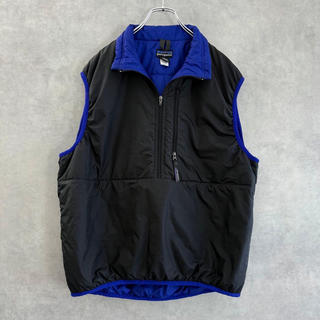 00s Patagonia パタゴニア パフボールベスト ブラック×ブルー M - メルカリ
