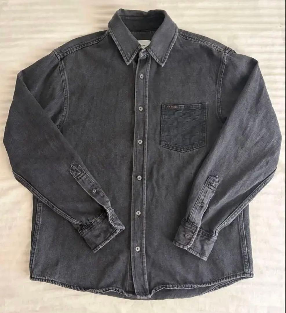 最終値下げCOACH ブラック デニム シャツ・オーガニック コットン 公式】COACH – コーチ | ブラック デニム シャツ・オーガニック コットン