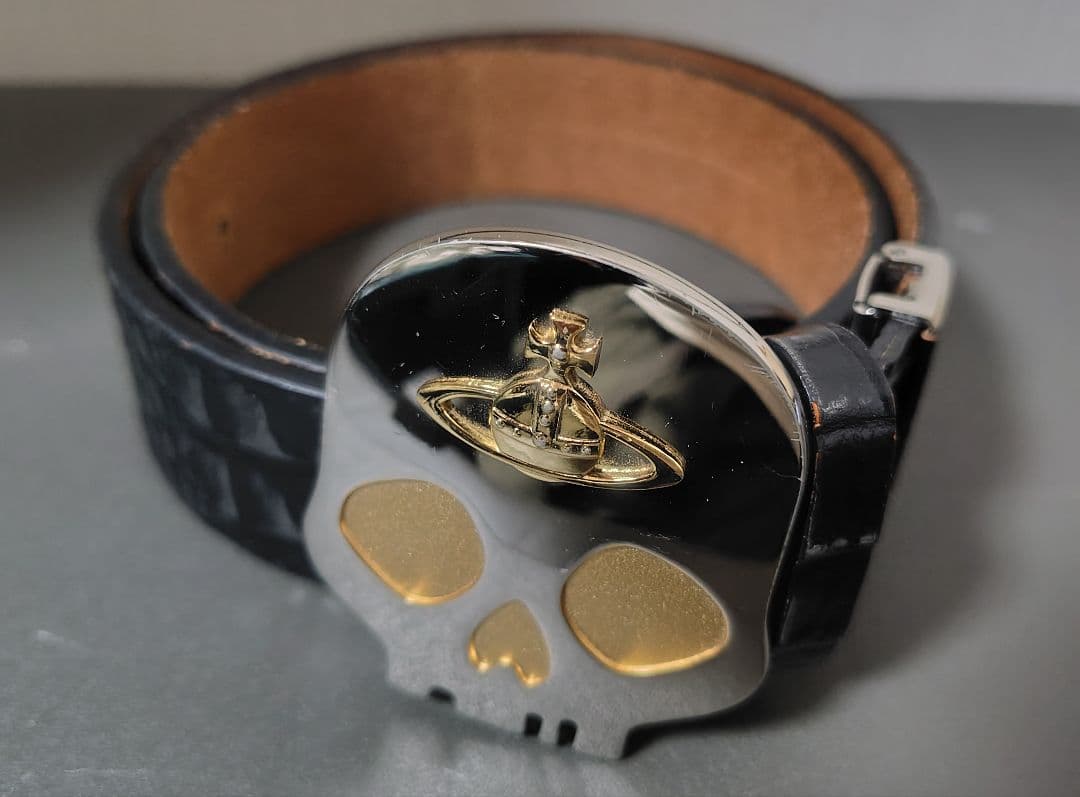 翔　ヴィヴィアンウエストウッド正規品　スカルバックルベルト黒 楽天市場】Vivienne Westwood ヴィヴィアンウエストウッド ベルト