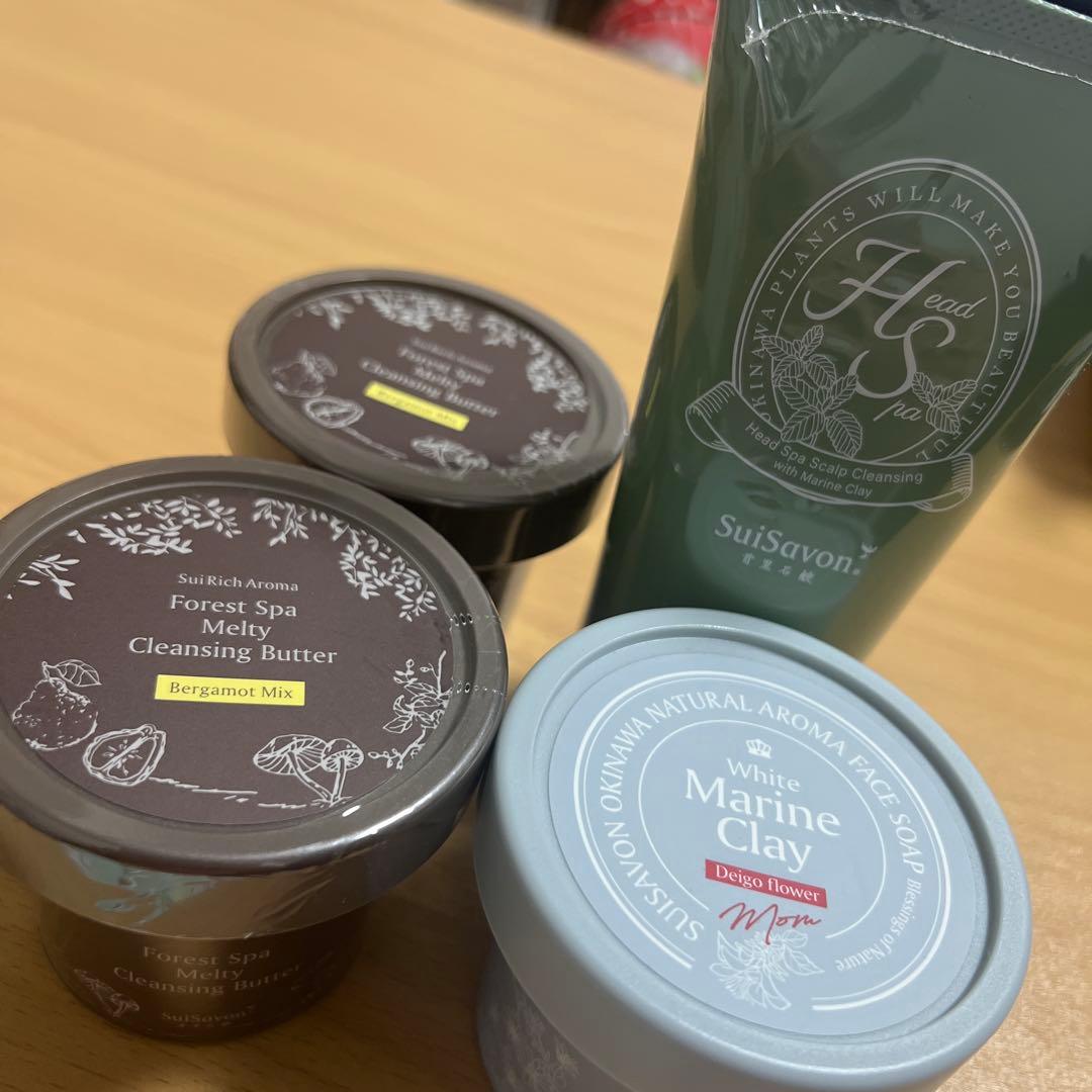 首里石鹸/クレンジング×2、マリンクレイ、ヘッドスパ ホワイトマリンクレイSPAクレンジング｜SuiSavonの口コミ - 乾燥肌に
