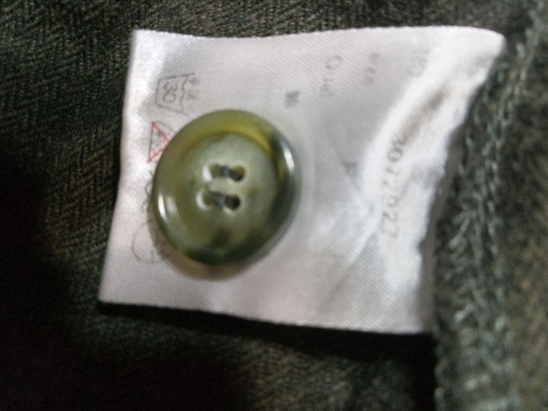 着用2回　秋冬　オリーブ色　直し両脇　デカポケ　サロペOP　プロフで全品見て