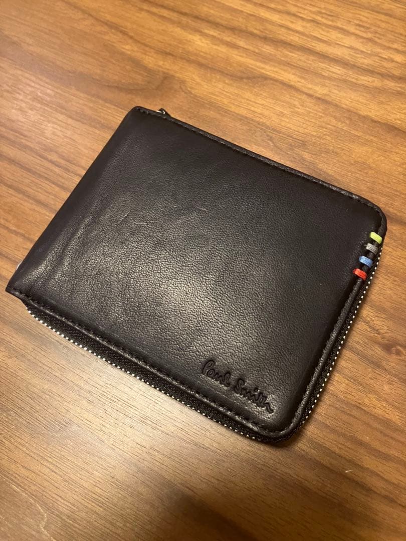 値引きしました　Paul Smith 黒 レザー 二つ折り財布 Paul Smith（ポール・スミス） 財布 「限定」PS Paul Smithオンライン