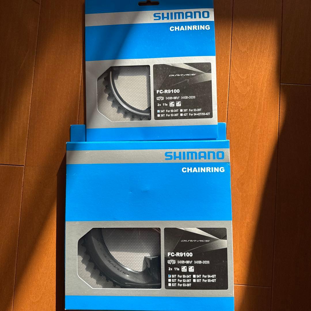 未使用 シマノ FC-R9100 50-34Tチェーンリングセット シマノ SHIMANO デュラエース DURA-ACE FC-R9100 チェーンリング
