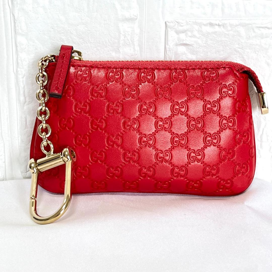 《新品》GUCCI グッチシマ レザー ケース キーケース キーホルダー