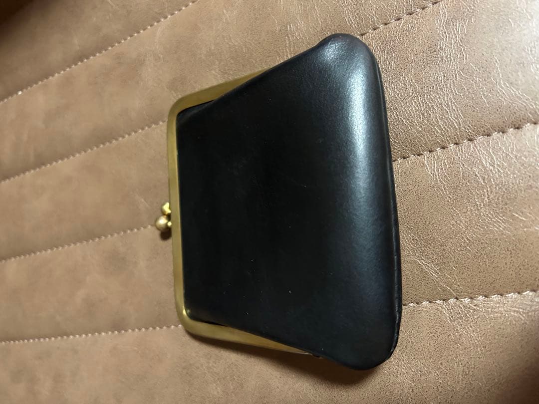 がま口財布真鍮口金　エルバマット　ブラック　encyoku creem encyoku 真鍮口金（深）がま口（小）厚型 - calme online shop